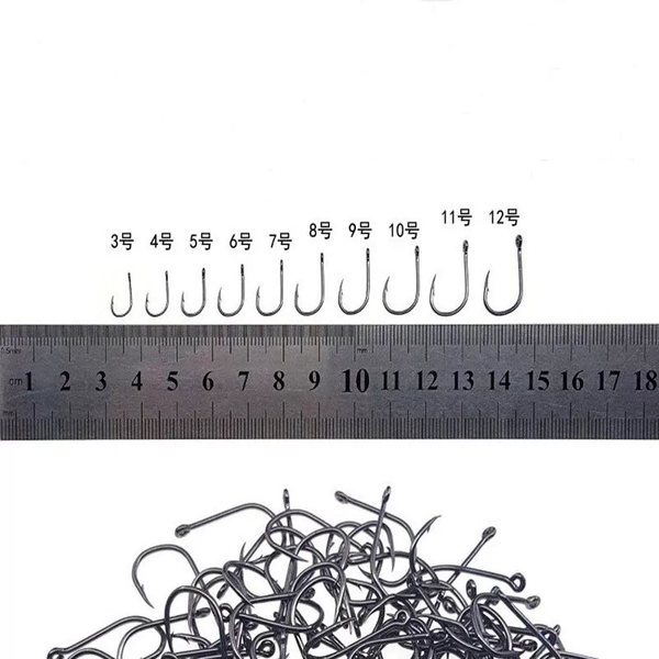 Набір рибальських гачків 500 шт у пластиковому органайзері hooks500 фото