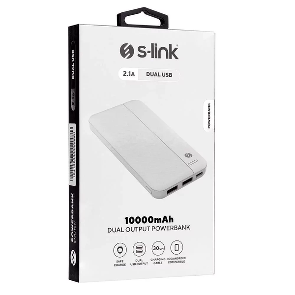 Повербанк S-Link 10000 mAh Power Bank швидка зарядка QC Type-C 2xUSB зовнішній акумулятор S-Link фото