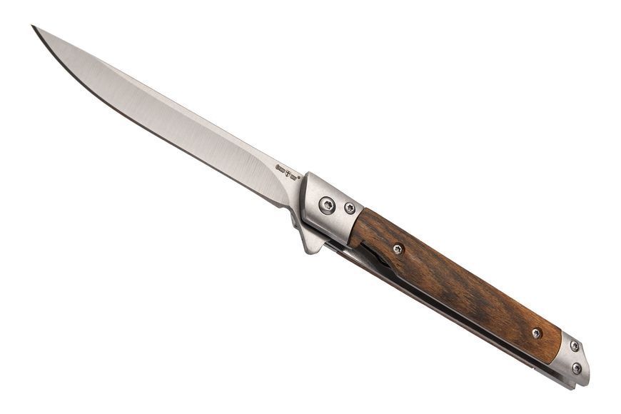 Ніж складний 440C, Pakka wood, Liner Lock, 215 мм (з чохлом) 6058 FW фото