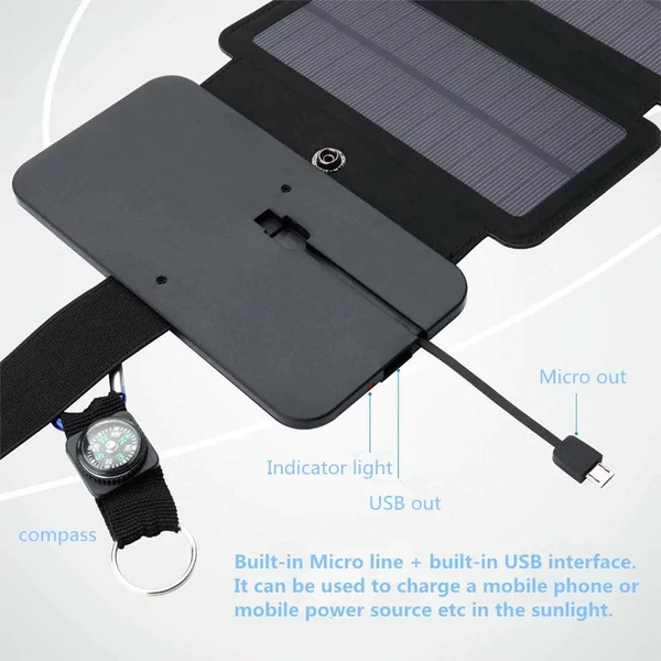 Солнечная панель KERNUAP 10W Power Bank зарядное устройство USB складная KERNUAP фото