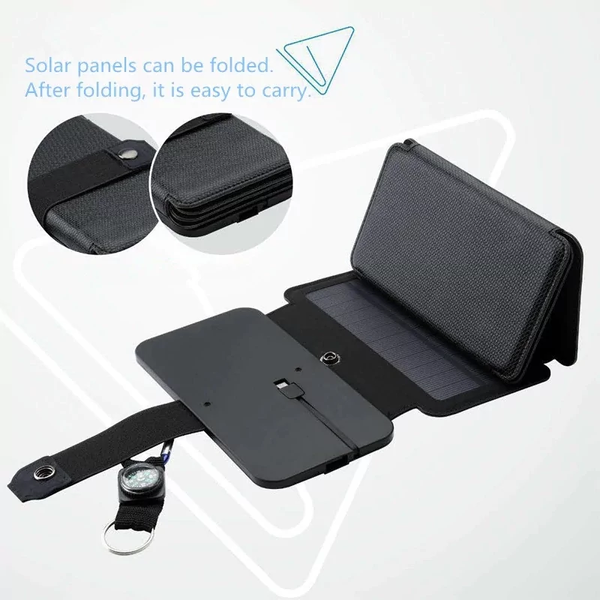 Солнечная панель KERNUAP 10W Power Bank зарядное устройство USB складная KERNUAP фото