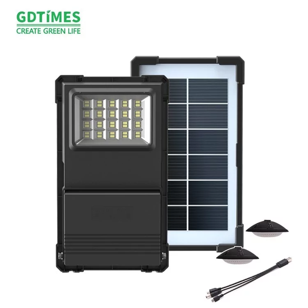 Портативна сонячна станція GDTimes GD-07A 3000 mAh Power Bank + сонячна панель + LED лампи gd-07a фото