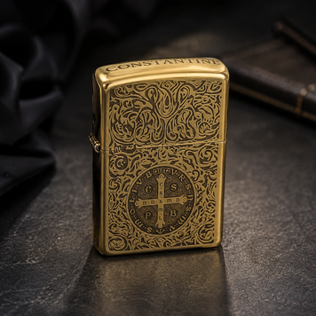 Бензиновая зажигалка Constantine Gold Vintage HL-303 фото