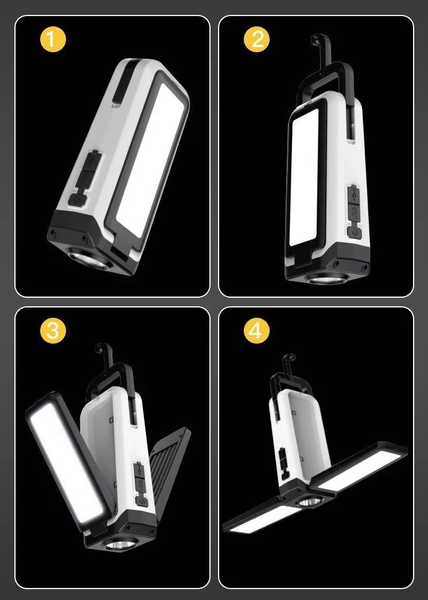 Багатофункціональний ліхтар RF-8859 акумуляторний COB + LED з магнітом Power Bank Type-C RF-8859 фото