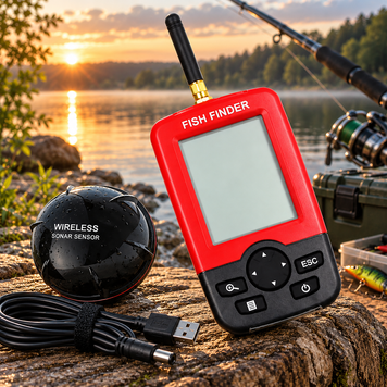 Бездротовий ехолот Fish Finder з кольоровим екраном &mdash; дальність до 100 м XJ-01 фото