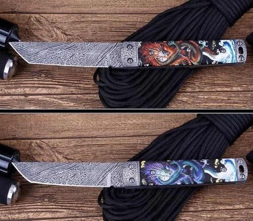 Туристический нож Tanto JGF50 с фиксированным клинком и кожаным чехлом JGF50 фото