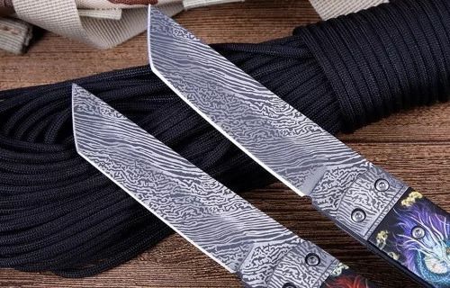 Туристический нож Tanto JGF50 с фиксированным клинком и кожаным чехлом JGF50 фото