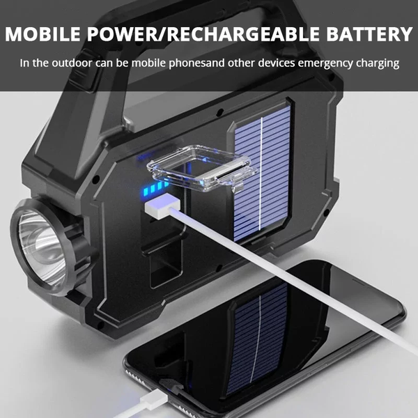 Аварійний ліхтар 2205A акумуляторний COB LED із сонячною панеллю Power Bank 2500 мАг 2205A фото