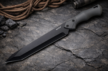 Туристическое мачете из стали 440C | Black Oxide | 400 мм | Чехол Cordura 2818 DU-B фото