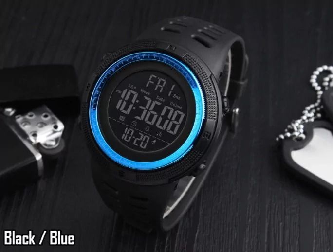 Мужские спортивные часы SKMEI 1251 водонепроницаемые WR50M с подсветкой и секундомером SKMEI 1251 фото