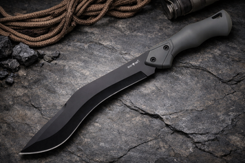 Туристическое мачете в стиле кукри | Сталь 440C | Black Oxide | 407 мм | Чехол Cordura 2819 DU-B фото