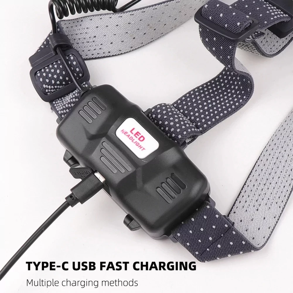 Налобний ліхтар YUNMAI T62-TG, акумуляторний, 4 кольори, зум, до 1000 м, Power Bank, Type-C T62-TG фото