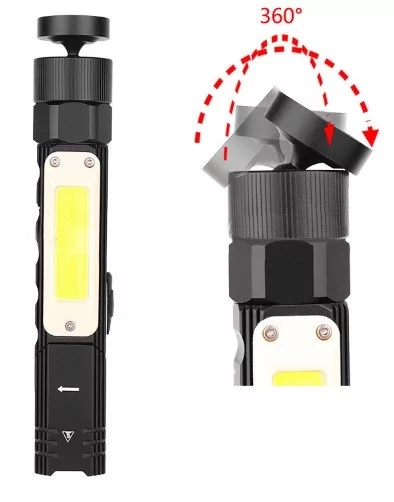 Ліхтар ручний акумуляторний GOREAD Y112 USB, XPG + COB, з магнітом, поворотний на 90&deg;, IP65 Y112 фото