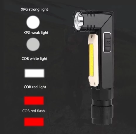 Ліхтар ручний акумуляторний GOREAD Y112 USB, XPG + COB, з магнітом, поворотний на 90&deg;, IP65 Y112 фото