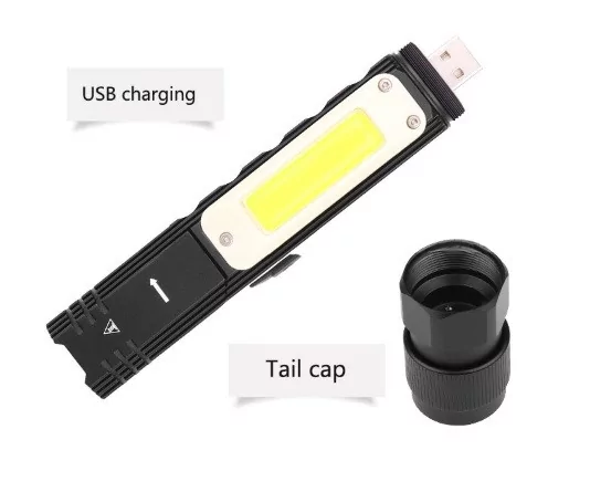 Ліхтар ручний акумуляторний GOREAD Y112 USB, XPG + COB, з магнітом, поворотний на 90&deg;, IP65 Y112 фото