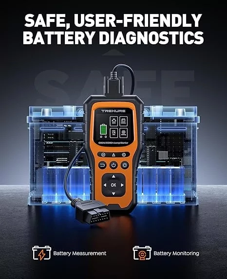 Пусковий пристрій та OBD2 сканер TREKURE 5000A 2в1, бустер для запуску авто, Power Bank 16800 мАг 5000A фото