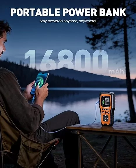 Пусковий пристрій та OBD2 сканер TREKURE 5000A 2в1, бустер для запуску авто, Power Bank 16800 мАг 5000A фото