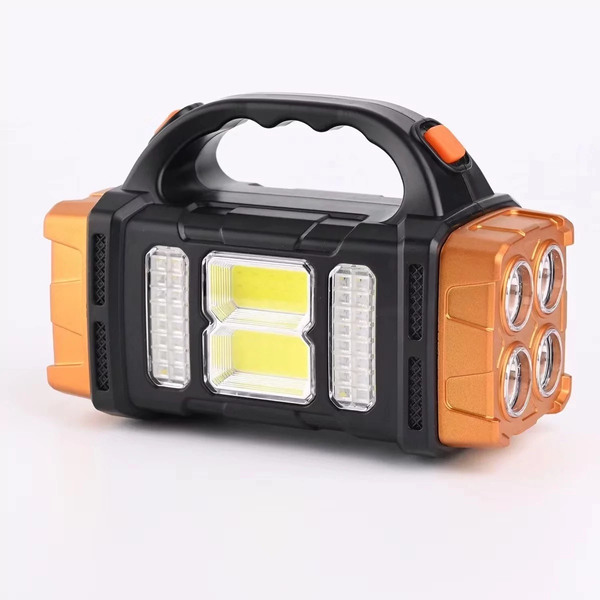 Ліхтар ручний акумуляторний HB-2678 із сонячною панеллю, XPE + COB, 200 м, power bank HB-2678 фото